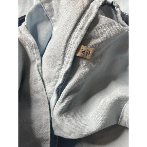 Faherty Mens Malibu Shorts Linen Blend Walking Golf Chino Shorts Light Blue 36 - Picture 4 of 7